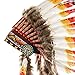 Novum Crafts Native American Inspired Feather Headdress Costume for Men and Women | Indian Chief Hat | War Bonnet Headpiece
