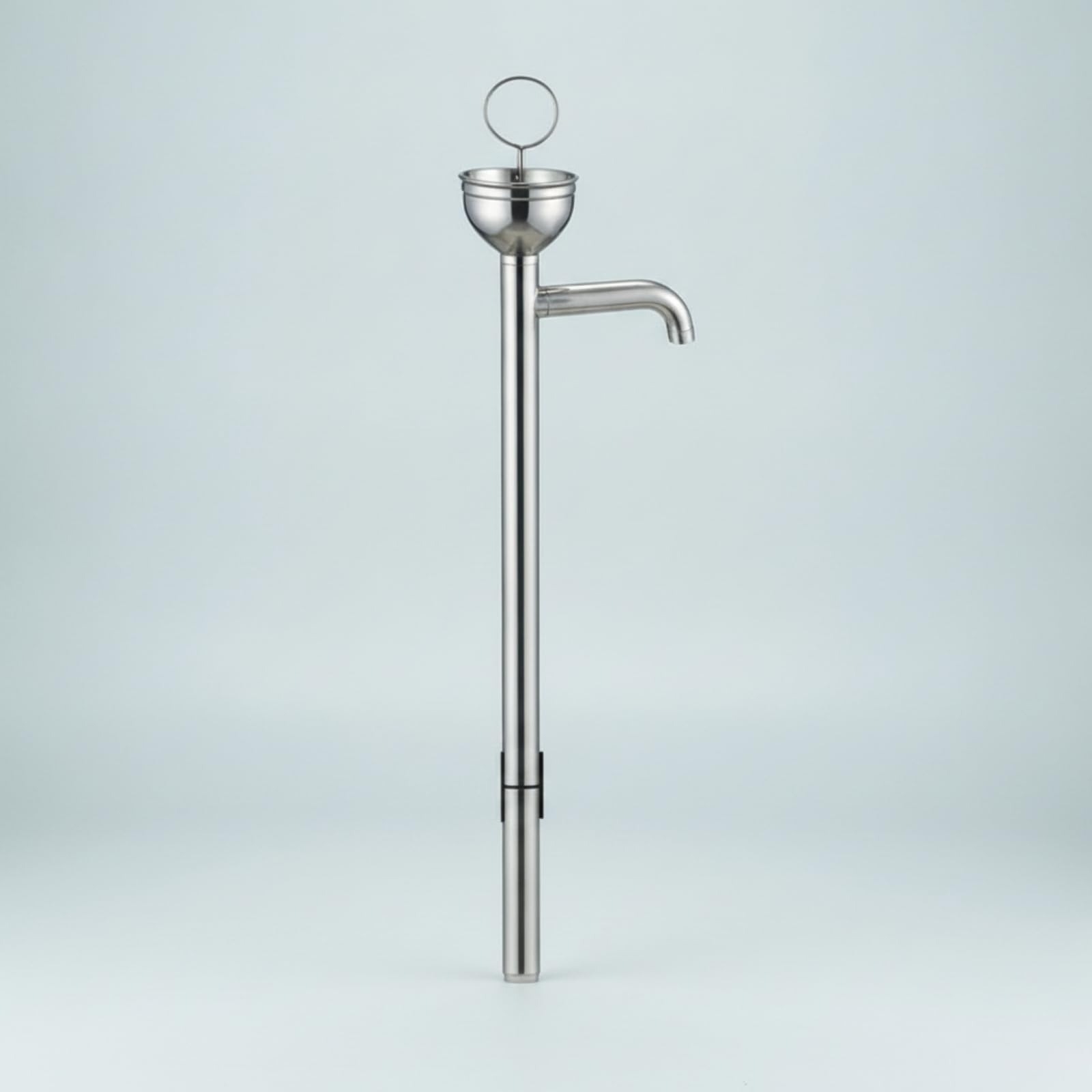 predolo Extractor Aceite Acero Inoxidable Salida Lateral Extractor Aceite Manual Acabado Plateado Herramienta Industrial para Barriles, Bidones, 120cm, Bomba De Aceite De Tubo Recto Grande