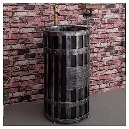 Mobile da toeletta con lavabo Mobile da toeletta da Bagno in Stile Industriale da Terra sotto Il lavabo Mobiletto da Bagno con Rubinetto e Scarico Mobiletto lavabo da Bagno 18 x 18 x 34,2 Pollici, b