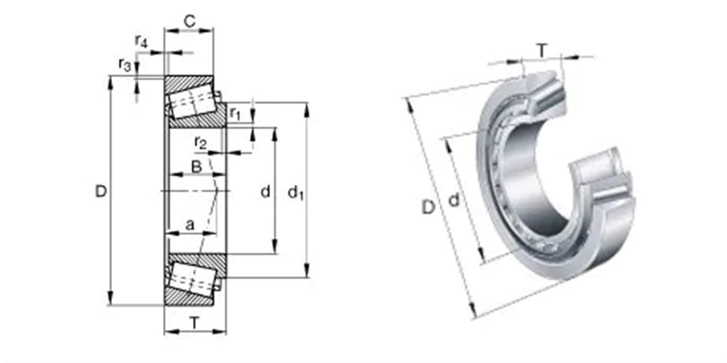 1pcs Bearing S30304 20x52x16.25 30304 Cone + Cup 440C Stainless Steel Tapered Roller Bearings