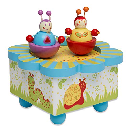 Wobbly Jelly Adorable Boite à Musique coccinelles - Boite à Musique Multicolore en Bois - Boîte à Musique avec Figurines aimantées pour Enfants