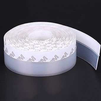 Grofilo 4M/ Silicone Door Bottom Seal Strip Tape,Transparent Weather Stripping for Waterproof, Windproof, Dust Proof, Weatherproof, Soundproof, Insects Proof