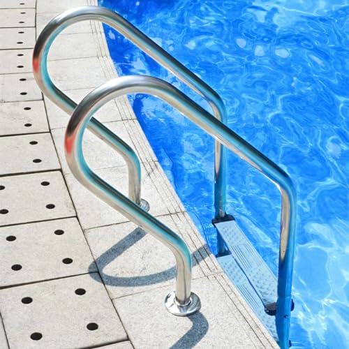 Escalera para piscina de acero inoxidable 3 peldaños miniatura 7
