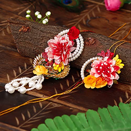 Image of eCraftIndia Unisex Adult Designer Rakhi And Roli Tikka Matki