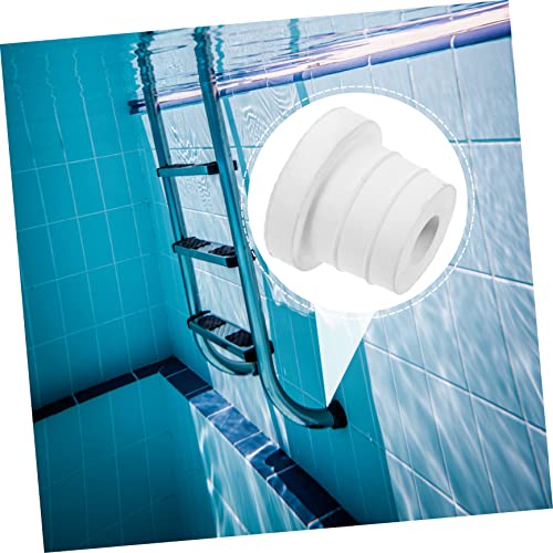 Tapa protectora para escalera de piscina de goma blanca miniatura 4