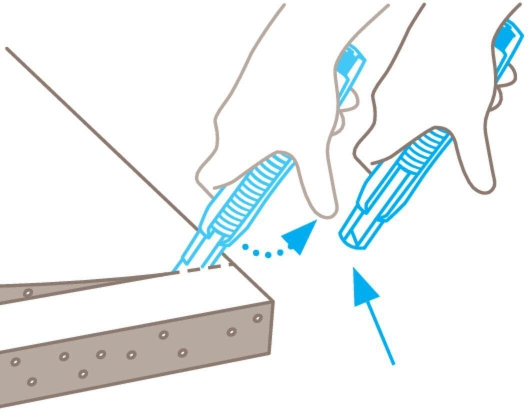 MARTOR Sicherheitsmesser mit Klingeneinzug, SECUNORM 380, Profi Cuttermesser, Lange Klinge, Rechts- & Linkshänder, Produktion