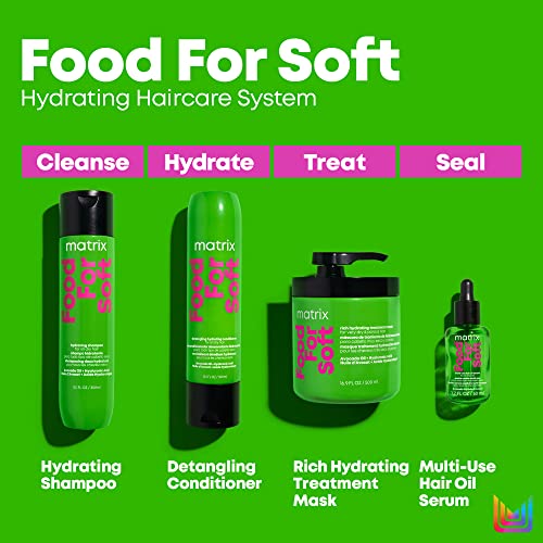 Matrix Food For Soft Shampoo | Hydrating Shampoo For Dry & Brittle Hair | Moisturizes, Softens, & Smooths | With Avocado Oil & Hyaluronic Acid | Suitable For Color Treated Hair | 33.8 Fl. Oz. #TOP5