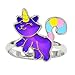 Fun Jewels Fairy Tale Cute Caticorn Unicorn Cat Color Change Mood Ring For Girls Size Adjustable