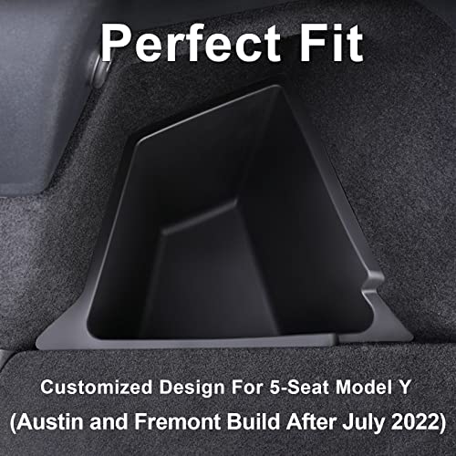 For 2023 2022 Tesla Model Y Rear Trunk Organizer Storage Boxes With Lids, Latest Version 5-Seater Model Y Accessories Trunk Side Storage Bins Box Protector Packets #TOP1