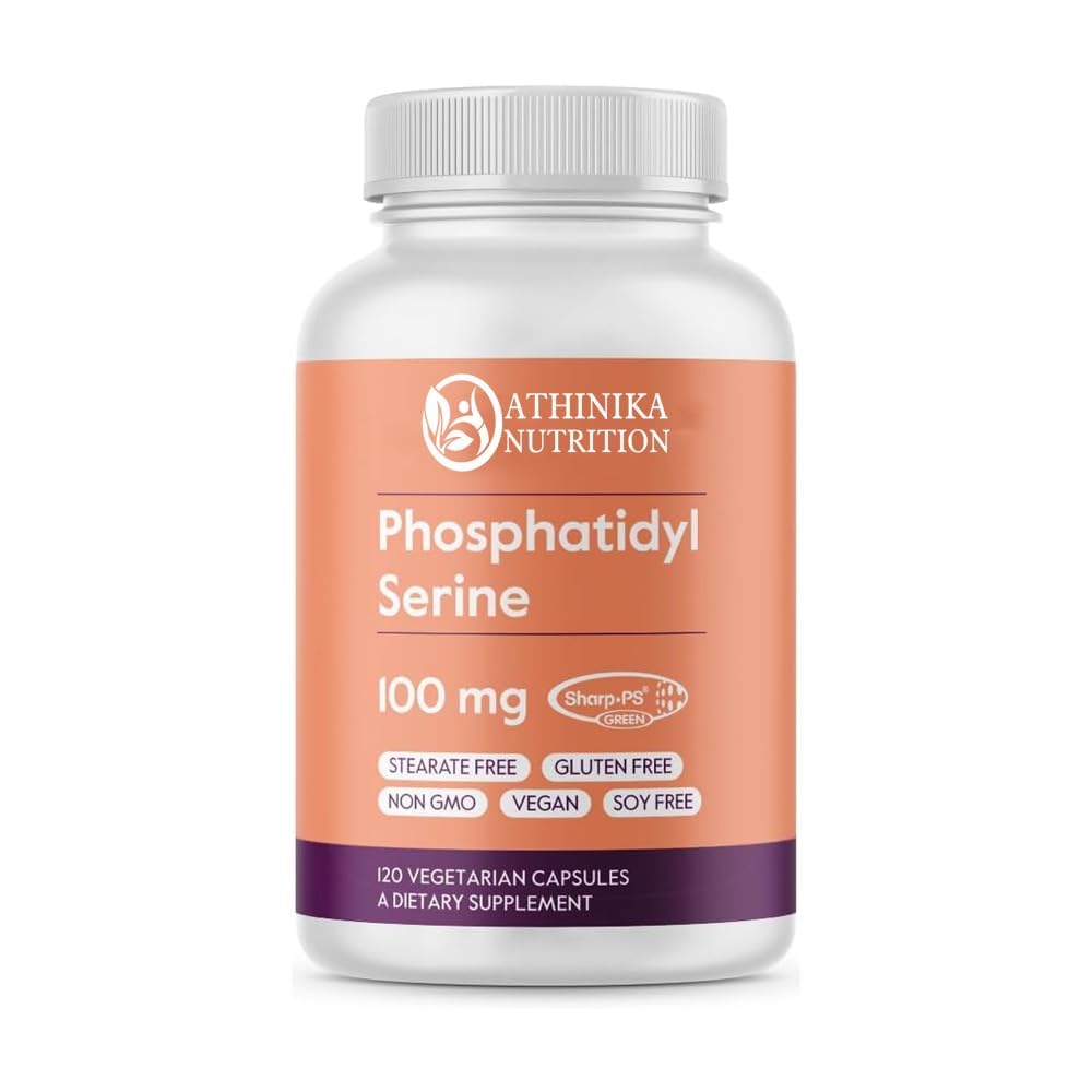 Phosphatidylserine 100mg per Capsule (120 Vegetarian Capsules) with Sharp-PS® Green - Patented and Clinically Tested - Stearate Free - Soy Free - Gluten Free - Vegan - Non GMO-image-34