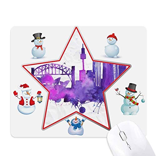 Tapis de souris Opéra de Sydney pour sublimer votre bureau à Noël avec un décor aquarelle