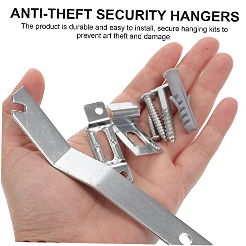 Image of Gatuida 2sets Picture Hanging Kit Security Hooks of Museum-Grade -Theft Frame Accessories for Hotels and Art Galleries Wall Mounting Hardware for Artwork Display