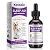 JWUOCBF Melatonina per Cani,Gocce di Aiuto al Sonno per Cani e Gatti calmanti,Melatonina liquida per Animali Domestici Supporta Il rilassamento e Il Sonno Profondo e Il Benessere Generale