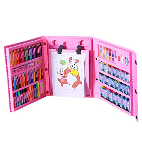 MIKLL 176 Pièces De Crayons À Colorier Art Set Aquarelle Crayon De Couleur Crayon À l'huile Pastel Pinceau Stylos pour Dessiner Et Dessiner Set De Peinture pour Enfants Artiste Débutant Inspiration