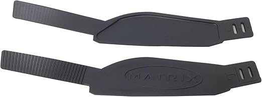 Exercise Bike Foot Pedal Straps (Pair) | Durable Ratchet Style Ridges Straps with Built-in Buckle Clasp | Heavy Duty Adjustable Straps for Matrix Stationary Bikes | MPN 004050-A