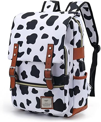 YGR Floral Laptop Backpack for Women, Female, College, Travel, Business, Outdoor Sports, Office, Work (Cow)