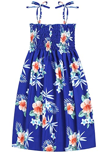 Image of SANGTREE Girls' Women's Summer Sundress Casual Smocked Floral Beach Holiday Dress, 18 Month - XL