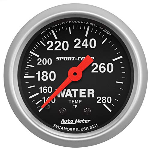 Image of Auto Meter 3331 Sport-Comp Mechanical Water Temperature Gauge, 2 1 /16 inch