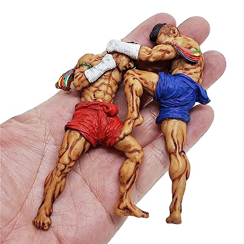 Imán decorativo Muay Thai de resina 4.5" x 3" x 0.5" miniatura 4