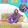 REDESS Blanket Hoodie Sweatshirt, Wearable Blanket Oversized Sherpa with Sleeves Giant Pocket, Cozy Hoodie for Children Kids #4