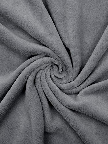 L.E.M.B. Hometrends Kuscheldecke mit Ärmeln TV Decke Sofadecke Ärmeldecke Wohndecke Fleecedecke Mikrofaser Strokkur 170 x 200 cm anthrazit