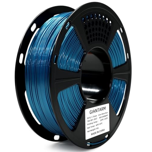 Image of GIANTARM PETG Filament 1.75mm 1Kg(2.2lb), Metallic Blue Filament PETG for 3D Printer, ±0.02mm Accuracy, High Precision, Strong Toughness, Neatly Wound & Moistureproof, Metal Blue