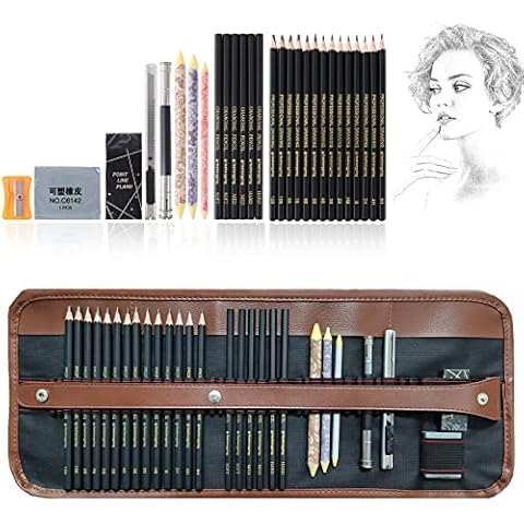 Heshengping Drawing Pencils Sketch Pencil Art Supplies Set Cover