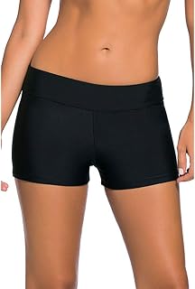 Bikinis Mujer 2020,Traje de baño de Las Mujeres Vacaciones más el tamaño de Color sólido Boxer Shorts