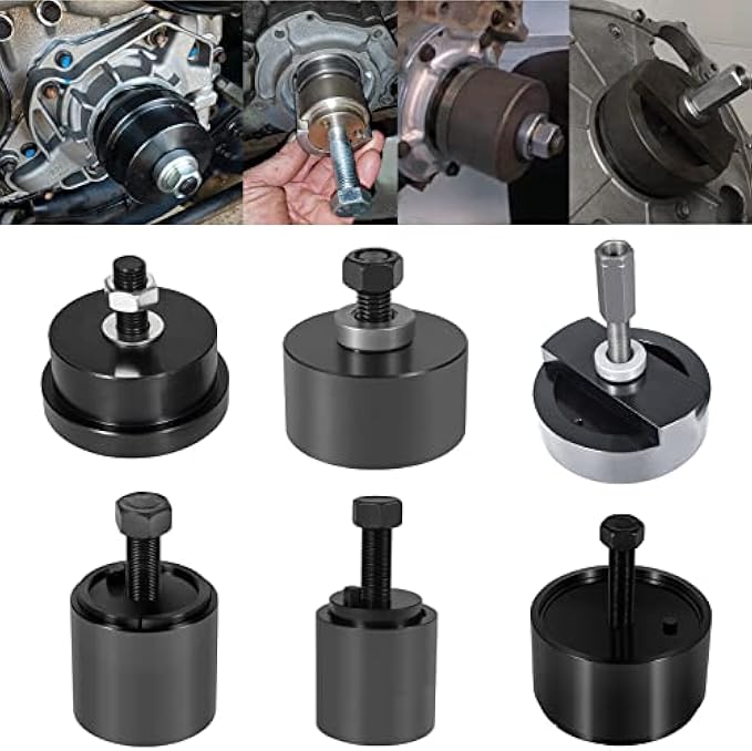 6.0L 6.4L Front and Rear Crankshaft Seal Wear Ring Installer Remover Set for Ford 4.5L 6.0L 6.4L Powerstroke Diesel 2004-2010, 303-1259 303-1260 303-770 303-771 303-761 303-762 Crankshaft Seal Tool