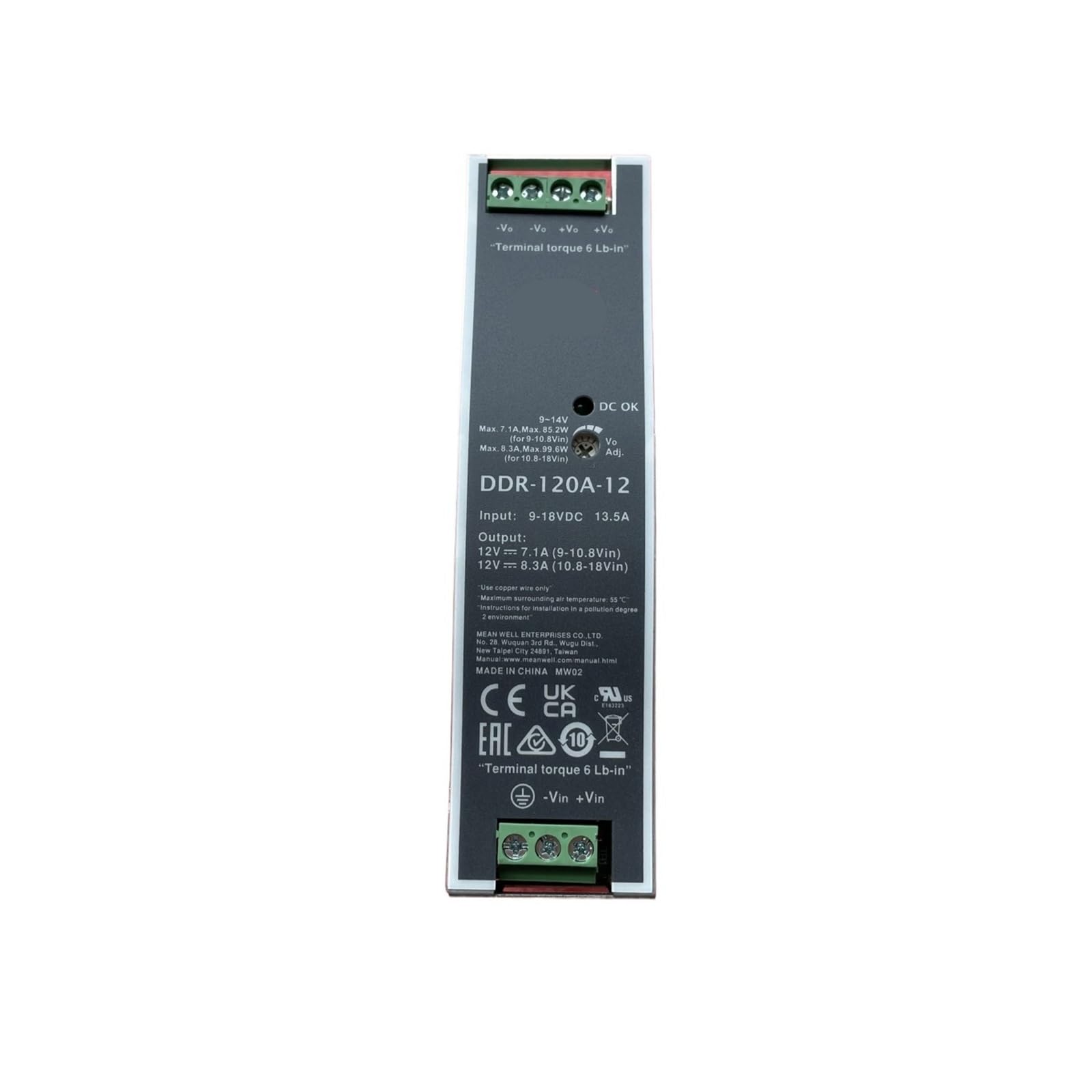 Convertisseur CC-CC 12V 8,3A DDR-120 évitez les pannes de tension