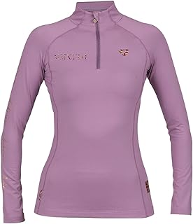Shires Aubrion Team Womens Long Sleeve Base Layer - Mauve