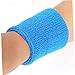 Anneome 2pairs Elastic Wrist Sweatbands for Sports Breathable Absorbent Wrist Guards for Golf Tennis Basketball Running Comfortable Support for All Activities