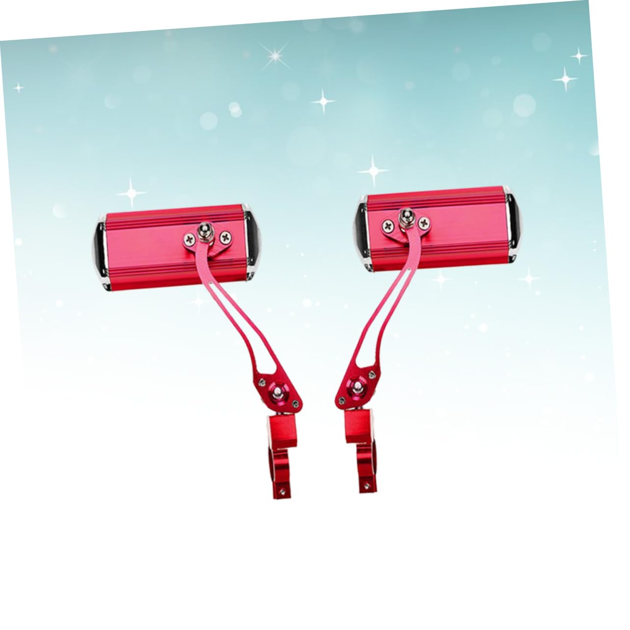 HOLIDYOYO Adjustable Bike Handlebar Mirrors Super Clear Wide Angle Lightweight Blast Resistant Compatible with Handlebars Stylish Red Finish for Cycling Safety