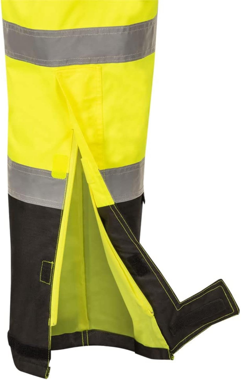 Pioneer Hi Vis Ripstop Waterproof Bib Pants/Overalls for Men - Reflective Safety Work Rain Pants - Image 8