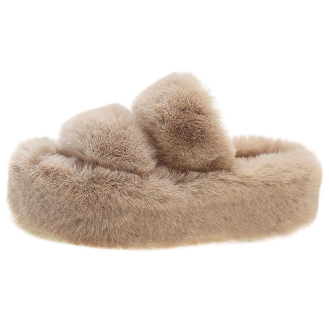 Harssidanzar Donne Fuzzy Comfy Faux Fur House pantofole scarpe,diapositive pelose,Slip On Slipper per le donne KL505EU