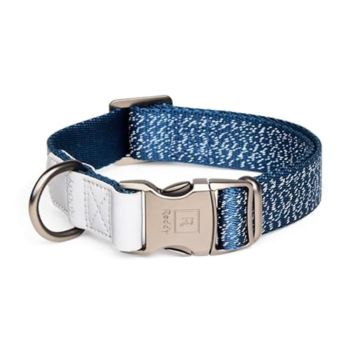Reddy Reflective Webbing Adjustable Dog Collar Blue Medium
