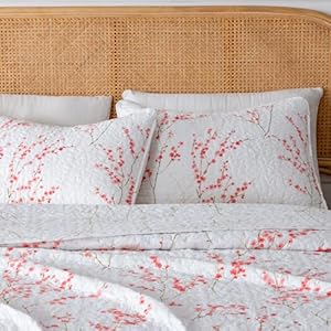 Greatbayhomefloralfullqueenquiltsetwithshamspinkfloralbeddingsetallseasonlightweightbedspreadreversiblefarmhousebeddingfullqueensakura Urban Country Home Decor Great bay home floral fullqueen quilt set with shams pink floral bedding set all season lightweight bedspread reversible farmhouse bedding fullqueen sakura urban country home decor