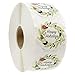 Lot de 500 autocollants Happy Holiday - Fleurs vertes - Thank You - Pour décoration de scellage