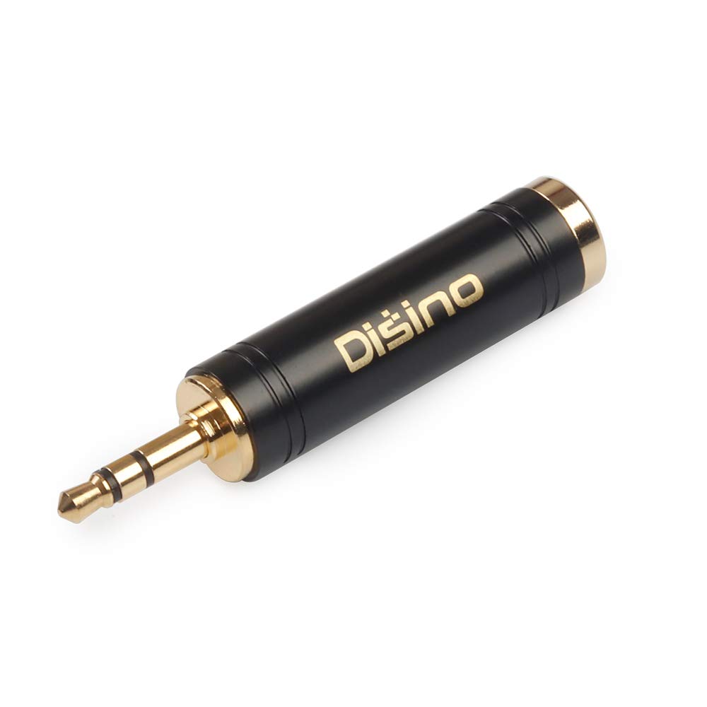 3,5 mm auf 1/4 Zoll Kopfhörer-Adapter, 1/8 Zoll Mini-Klinkenstecker auf 1/4-Zoll-Buchse, Stereo-Adapter, vergoldetes reines Kupfer, Aux-Audio-Schnittstelle, Kopfhörer-Konverter, schwarz, 1