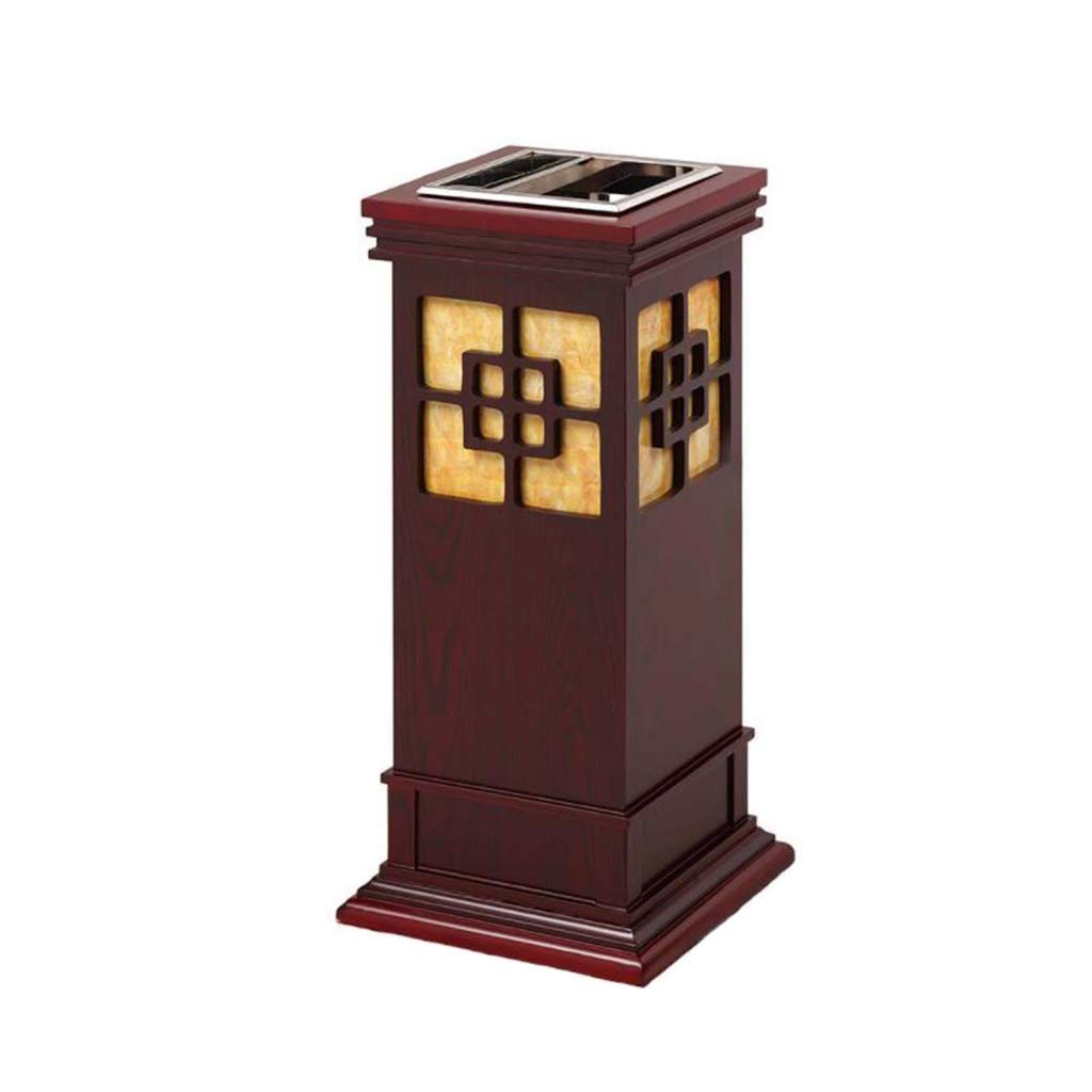 GYLJT Retro Trash Can Creative Trash Large Capacity 25L Hotel Lobby Vertical with Ashtray Applicable