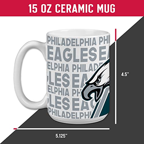 Image of Rico Industries NFL Football 15 oz White Ceramic Mug