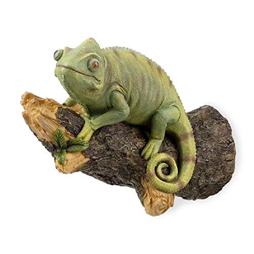 PHNAM Lizard Animal Garden Statue, Collectible Resin Garden Sculpture, Tree Pendant Animal Sculpture, is Your Best Indoor and Outdoor Statue Garden Lawn House Art Statue 9.3inx4.5inx5.1in