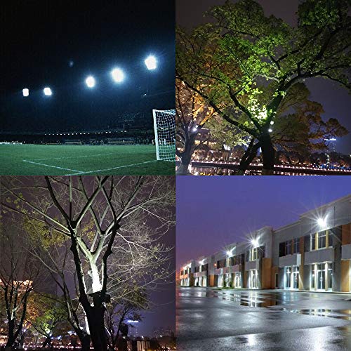 ZHMA 200W LED Flood Light Outdoor, 20000lm Super Bright Work Lights, IP66 Waterproof Security Light with Plug & Switch, 6500K White Spotlight for Garden, Yard, Garage, Basketball Court Lighting