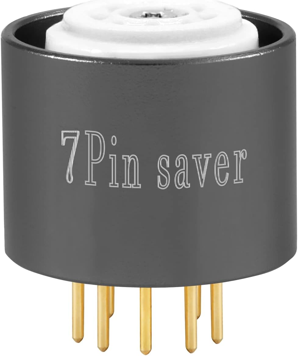 2pcs Amptata Octal 7pin Tube Saver Ceramics 5654W 6J1 6J2 6J3 6J4 6J5 6K5 6AQ5 6X4 6Z4 6AU6 EF95 EZ90 EAA91 EF91 6GK5 EC92 ECC91 Amplifier Vacuum Tube Protect Tube Pin Socket Saver