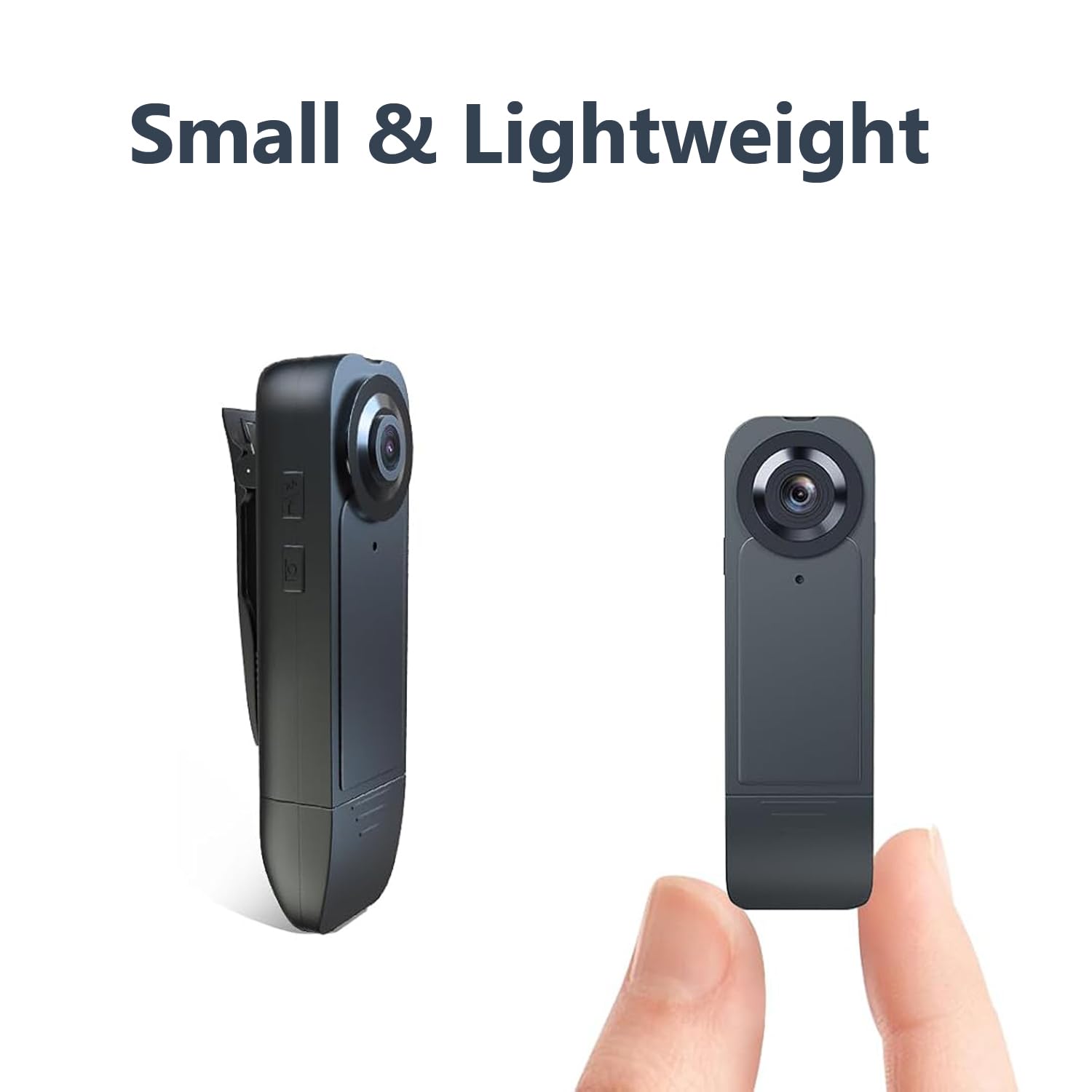 1080P Mini-Körperkamera mit 64 GB Speicherkarte, tragbare Bodycam, tragbarer Polizei-Camcorder für Sicherheit, Wache, Arbeitsaufzeichnungen (schwarz)