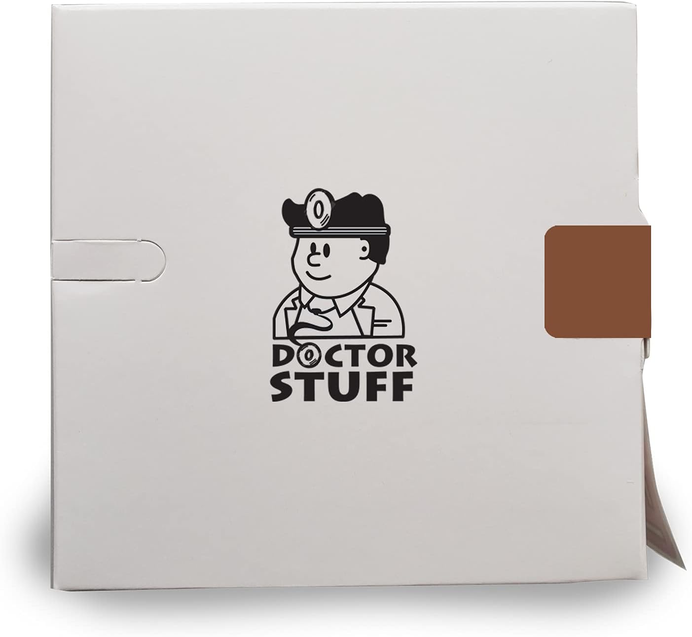Doctor Stuff - Solid Color File Folder Labels, Jeter Series, Laminated Solid Brown Stickers, 3/4" x 1-1/2", Roll of 500 Labels