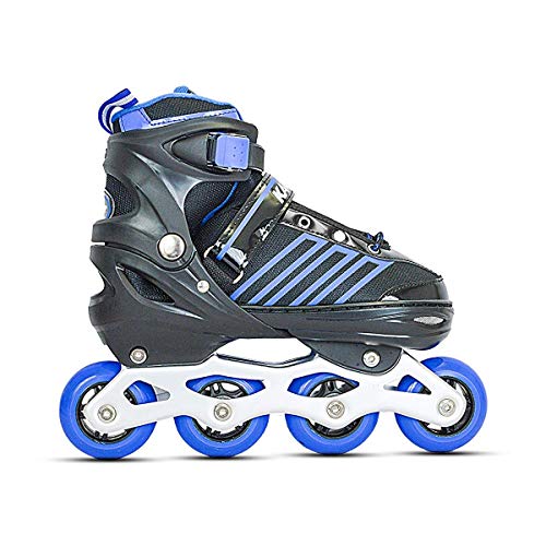 Image of KAMACHI K-1006 Adjustable Aluminium Body Inline Skates (Blue, Medium)