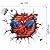 Jiahui Brand DIY Removable Spiderman 3D Cracked Children Themed Art Boy Room Wall Sticker Home Decal, Peel and Stick Wall Decal for Kids Room Wall Decor