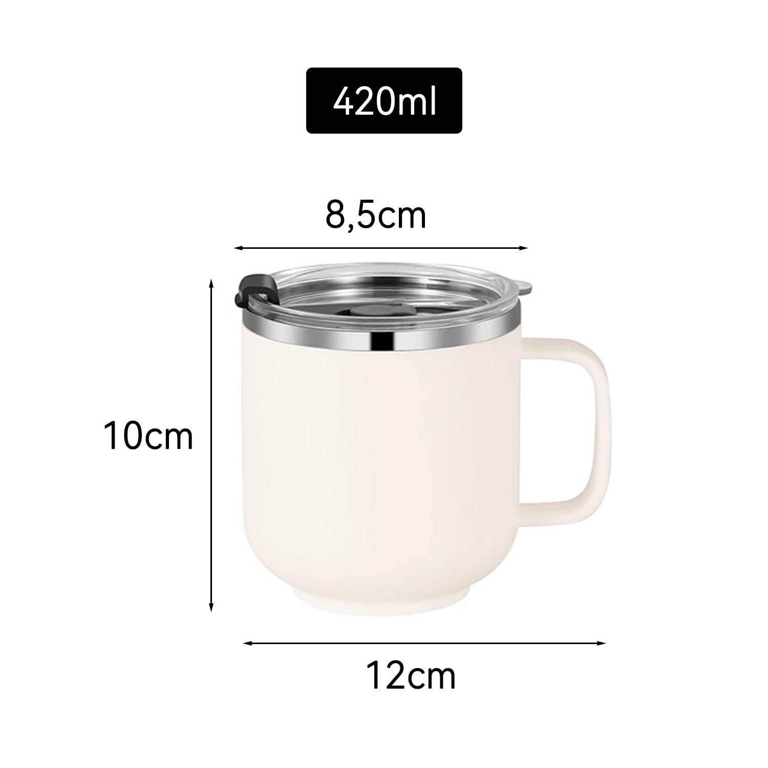 Tazza Termica Con Cannuccia 450 Ml - Acciaio Inox 304, Design Cartoon, Rosa - Foto 2