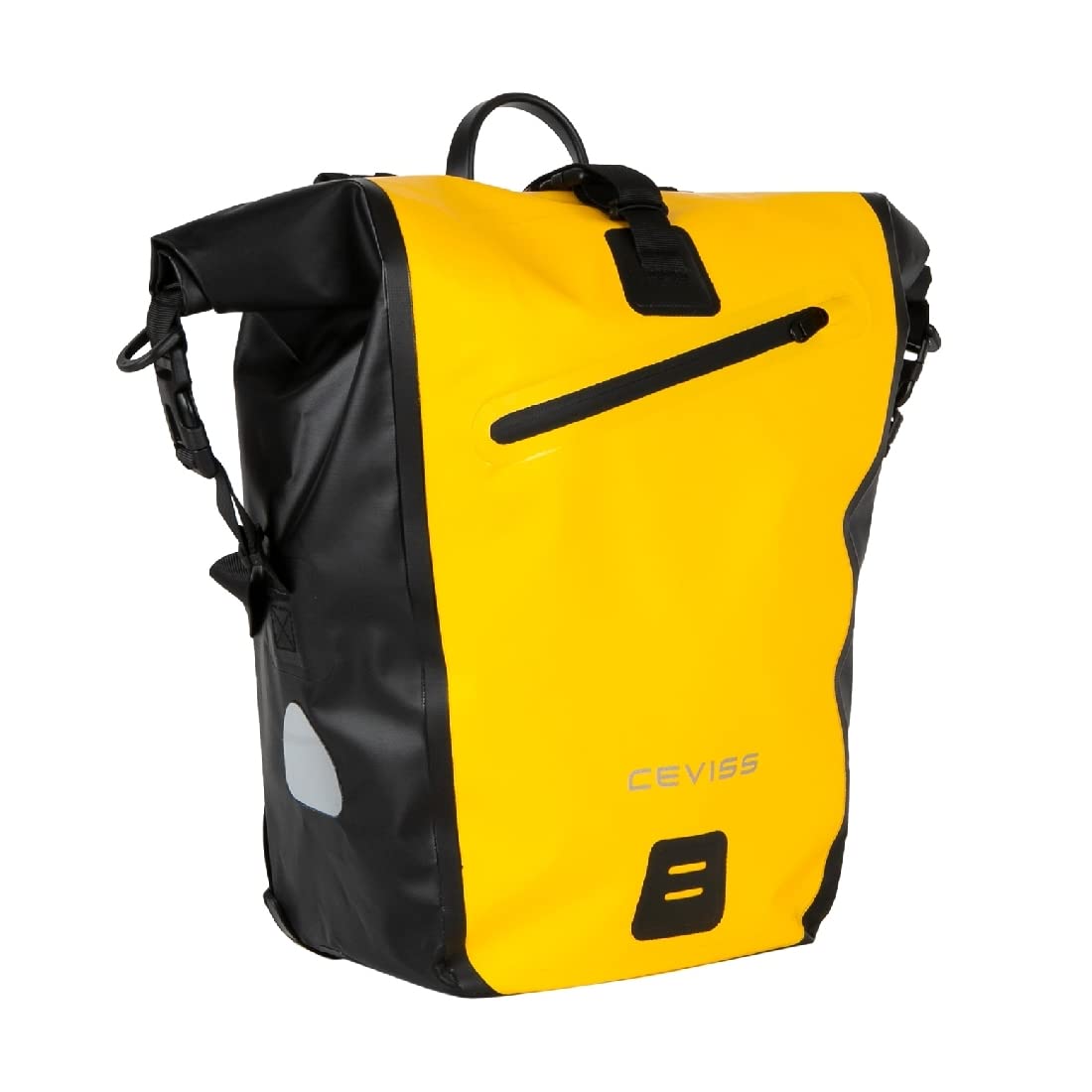 Fahrradtasche Gelb/Schwarz, 25 L, wasserdicht, Schnellverschluss